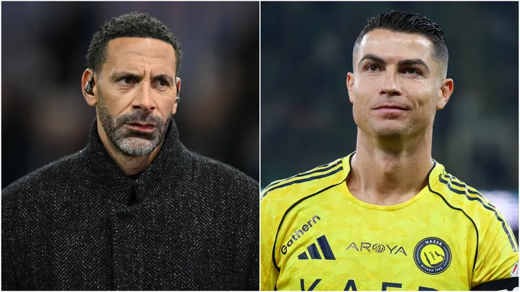 Rio Ferdinand (L) and Cristiano Ronaldo (R) of Al Nassr.