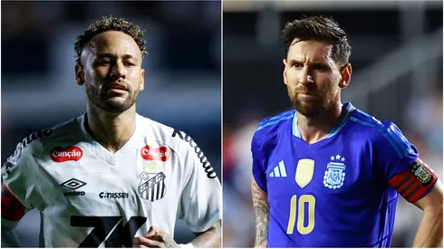 Santos forward Neymar and Argentina star Lionel Messi.