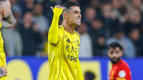 Cristiano Ronaldo of team Al-Nassr FC reacts