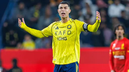 Cristiano Ronaldo of team Al-Nassr FC reacts