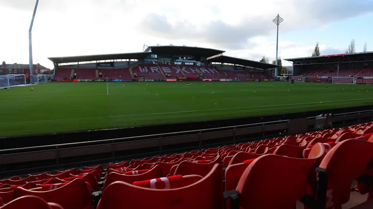 General view inside the Racecourse Ground.