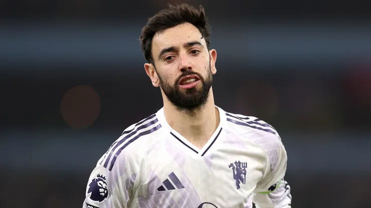 Bruno Fernandes of Manchester United looks on during the Premier League match.
