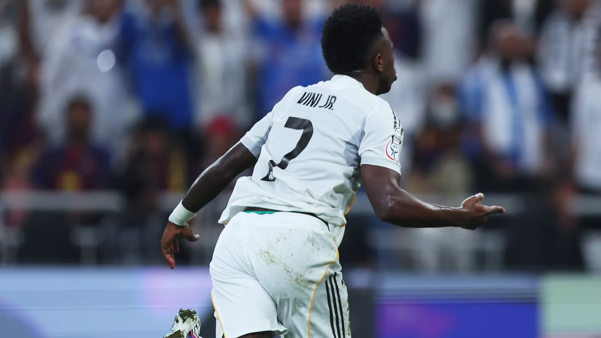 Vinicius Junior of Real Madrid celebrating.