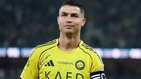 Cristiano Ronaldo of Al Nassr looks on prior to the Saudi Pro League match.