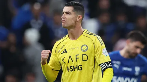Cristiano Ronaldo of Al-Nassr celebrates after scoring