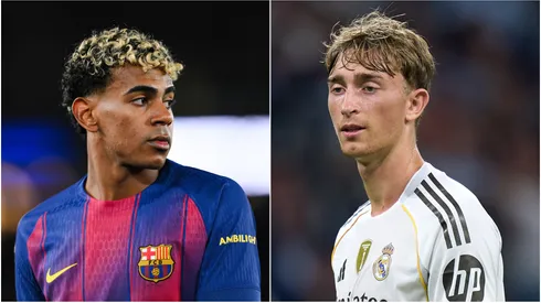 Barcelona's Lamine Yamal and Real Madrid's Dean Huijsen.