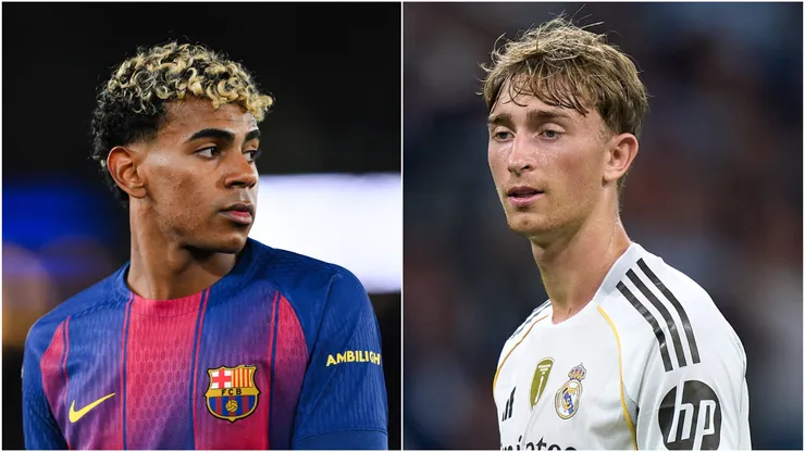 Barcelona's Lamine Yamal and Real Madrid's Dean Huijsen.
