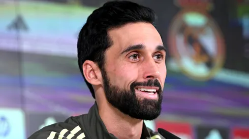 Alvaro Arbeloa, Head Coach of Real Madrid, attends to the media on a press conference.