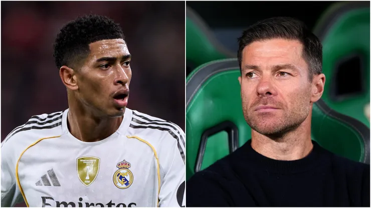 Jude Bellingham and Xabi Alonso, former head coach of Real Madrid.
