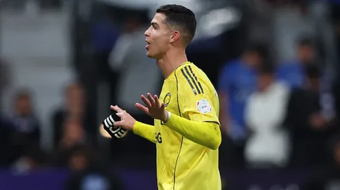 Cristiano Ronaldo of Al-Nassr reacts during the Saudi Pro League match between Al Hilal and Al Nassr