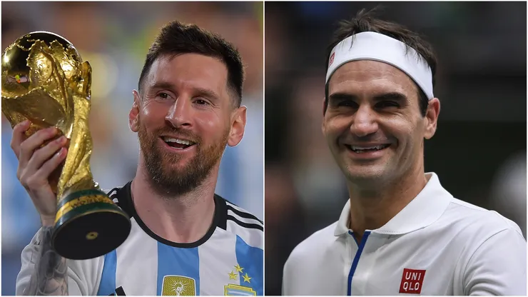 Lionel Messi (left) and Roger Federer (right)
