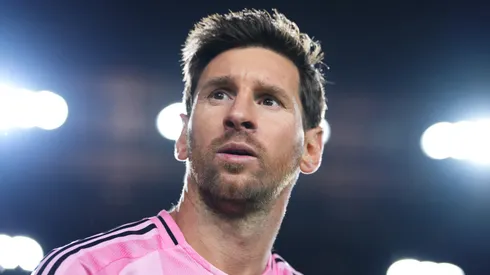 Lionel Messi #10 of Inter Miami CF looks on following the Audi 2025 MLS Cup.