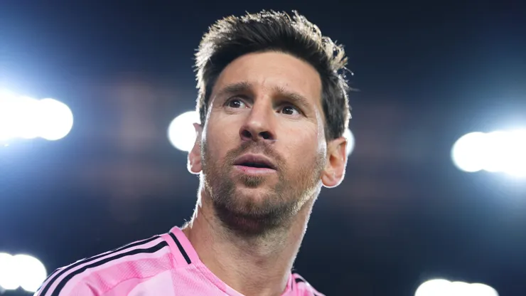 Lionel Messi #10 of Inter Miami CF looks on following the Audi 2025 MLS Cup.
