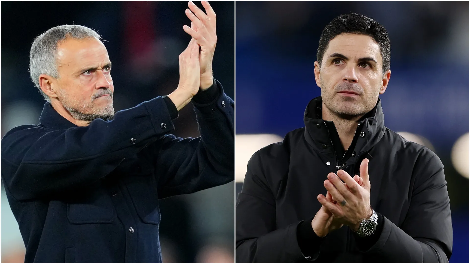 PSG's Luis Enrique and Arsenal's Mikel Arteta