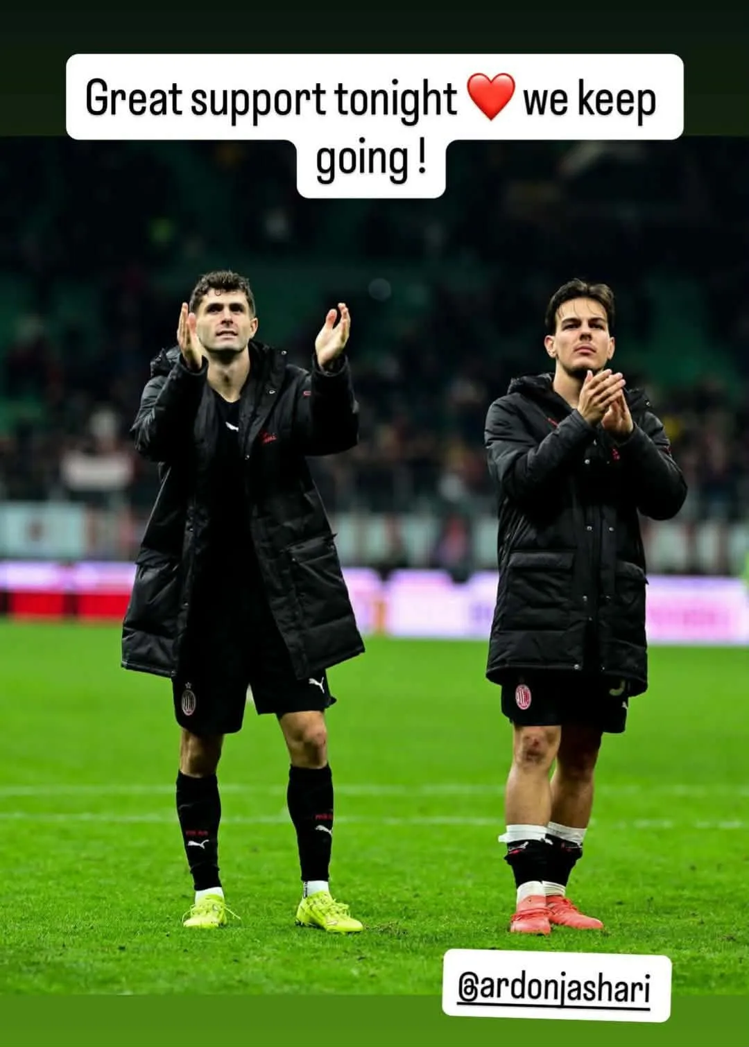 pulisic instagram lecce