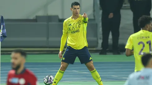 Cristiano Ronaldo of Al Nassr during the Saudi pro league match between Damac and Al Nassr
