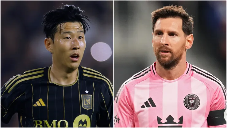 Son Heung-min (L) #7 of the Los Angeles FC and Lionel Messi (R) #10 of Inter Miami.
