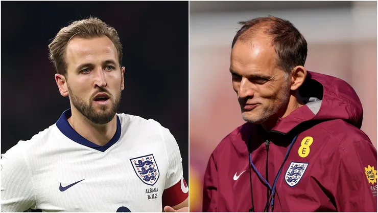 England star Harry Kane and coach Thomas Tuchel.