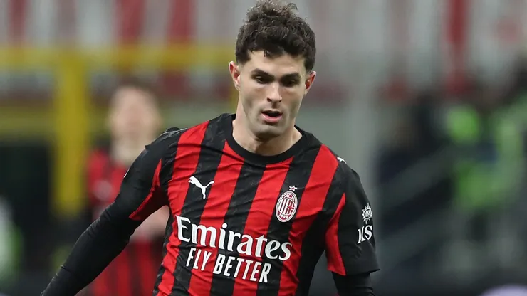 Christian Pulisic of AC Milan in action during the Serie A match.

