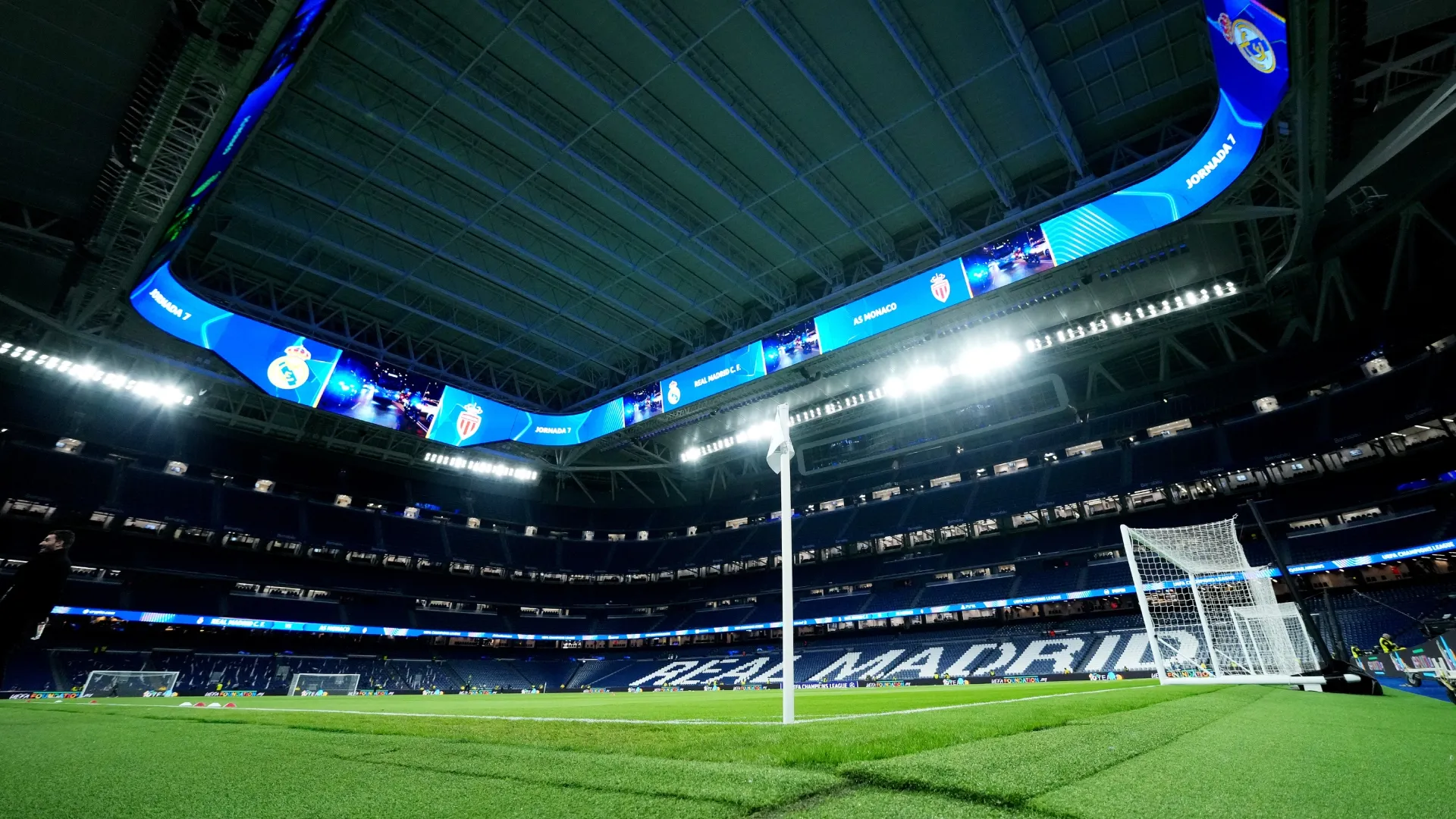A general view of the Santiago Bernabeu stadium in Madrid.