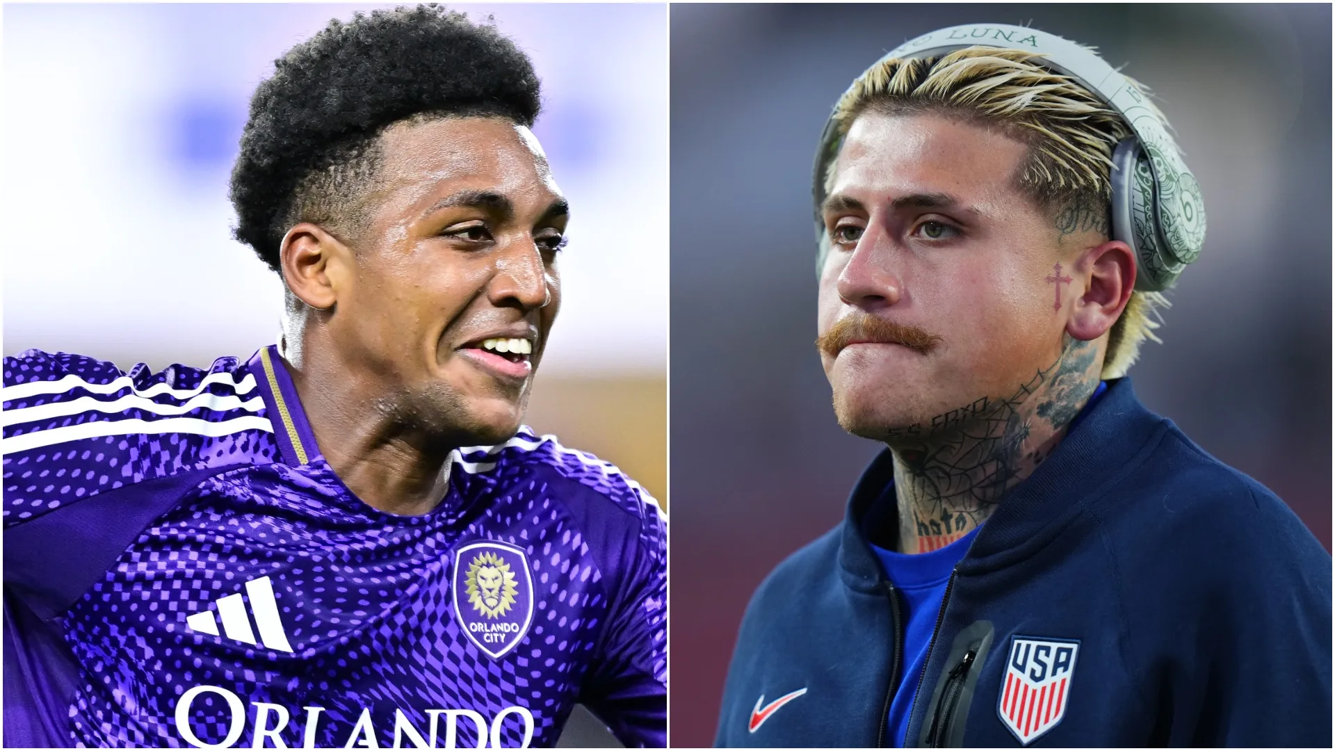 USMNT players Alex Freeman and Diego Luna.