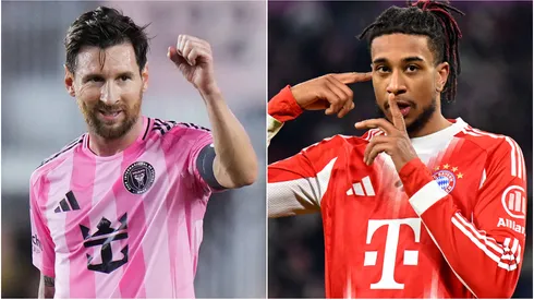 Lionel Messi (left) and Michael Olise (right)