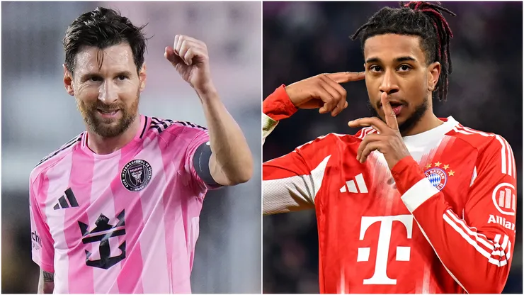 Lionel Messi (left) and Michael Olise (right)
