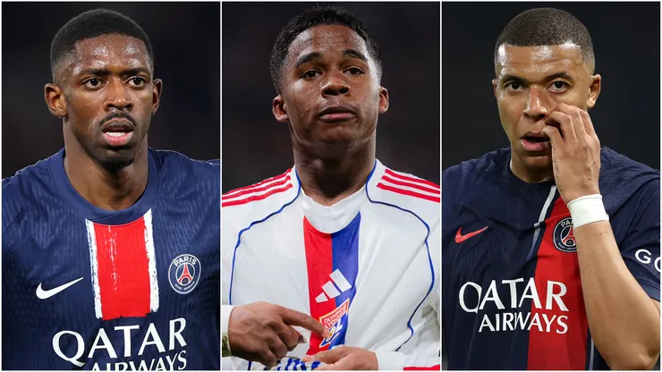 Ousmane Dembele (left), Endrick (center), and Kylian Mbappe (right)
