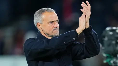 Luis Enrique, Head coach of PSG acknowledges the fans following the UEFA Champions League 2025/26.