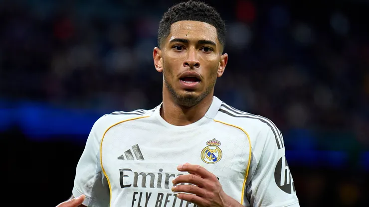 Jude Bellingham of Real Madrid looks on during the LaLiga EA Sports match.
