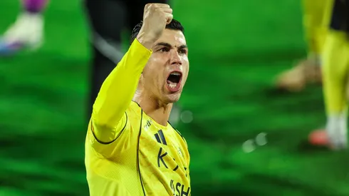 Cristiano Ronaldo of Al Nassr celebrates after winning