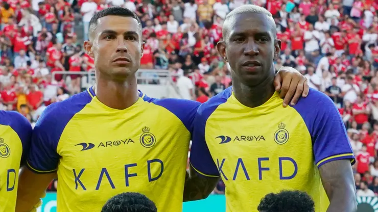 Cristiano Ronaldo of Al Nassr with Anderson Talisc
