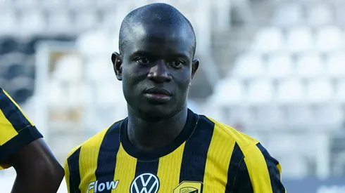 N'Golo Kante of Al-Ittihad before the start of the Pre-Season Friendly match.