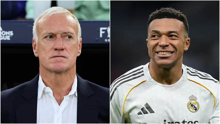Didier Deschamps, Manager of France, and Kylian Mbappe of Real Madrid.
