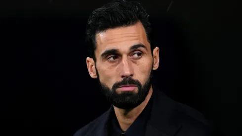 Alvaro Arbeloa, Head Coach of Real Madrid, looks on prior to the UEFA Champions League.