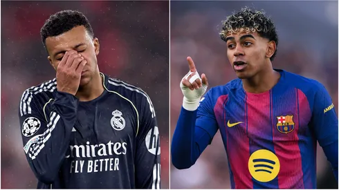 Real Madrid's Kylian Mbappe and Barcelona's Lamine Yamal.