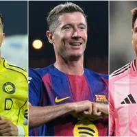 Robert Lewandowski joins Messi and Ronaldo in elite goalscoring club after Barcelona strike