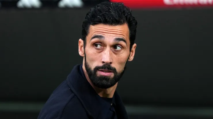 Alvaro Arbeloa, Head Coach of Real Madrid, looks on prior to the LaLiga EA Sports match.
