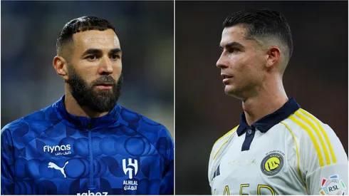 Karim Benzema of Al Hilal and Cristiano Ronaldo of Al Nassr.