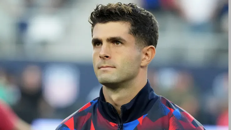 Christian Pulisic #10 of the United States looks on 
