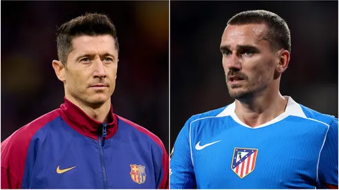 Robert Lewandowski of FC Barcelona and Antoine Griezmann of Atletico de Madrid.