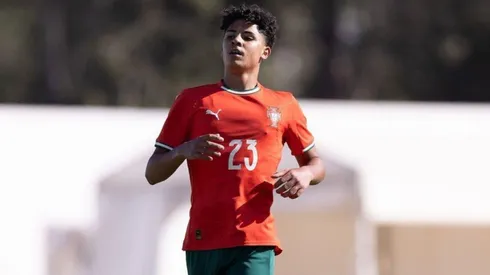 Cristiano Ronaldo Jr. in action for Portugal U-16