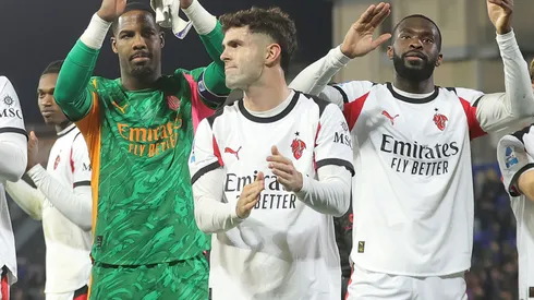 Christian Pulisic of AC Milan greets the fans