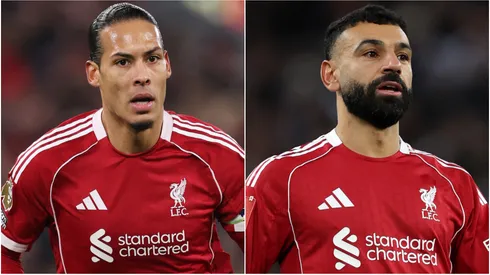 Liverpool star Virgil van Dijk and Mohamed Salah.