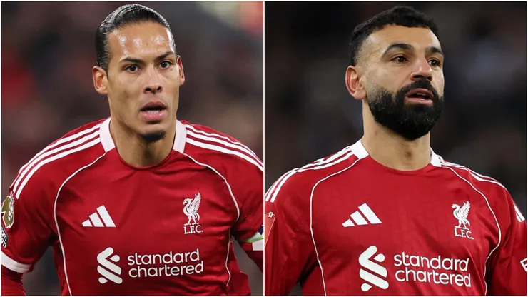 Liverpool star Virgil van Dijk and Mohamed Salah.