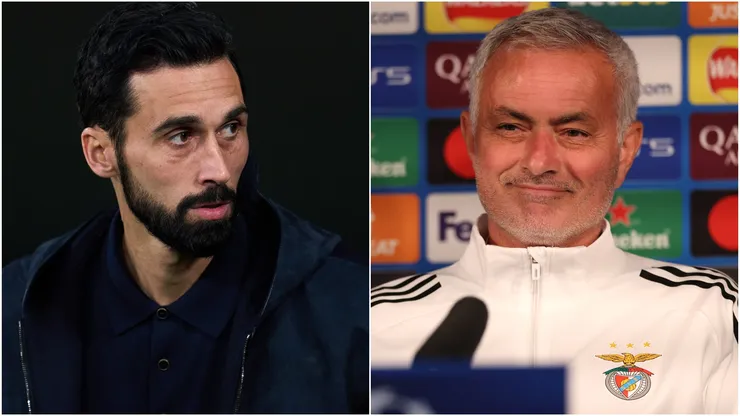 Álvaro Arbeloa ,Head Coach of Real Madrid and SL Benfica Head Coach José Mourinho.
