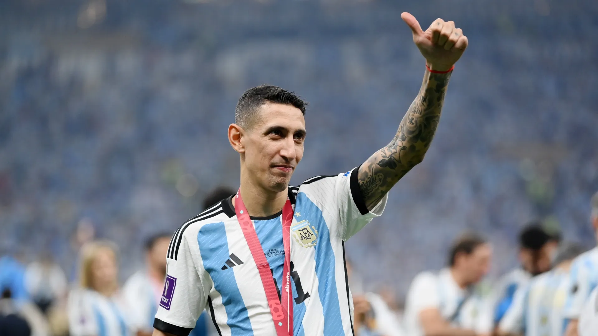 Angel Di Maria won the World Cup with Argentina in Qatar 2022.