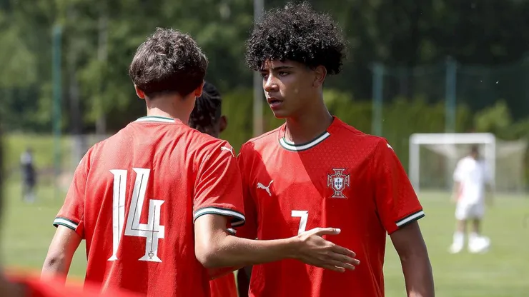 Cristiano Ronaldo Jr. in action for Portugal U-16

