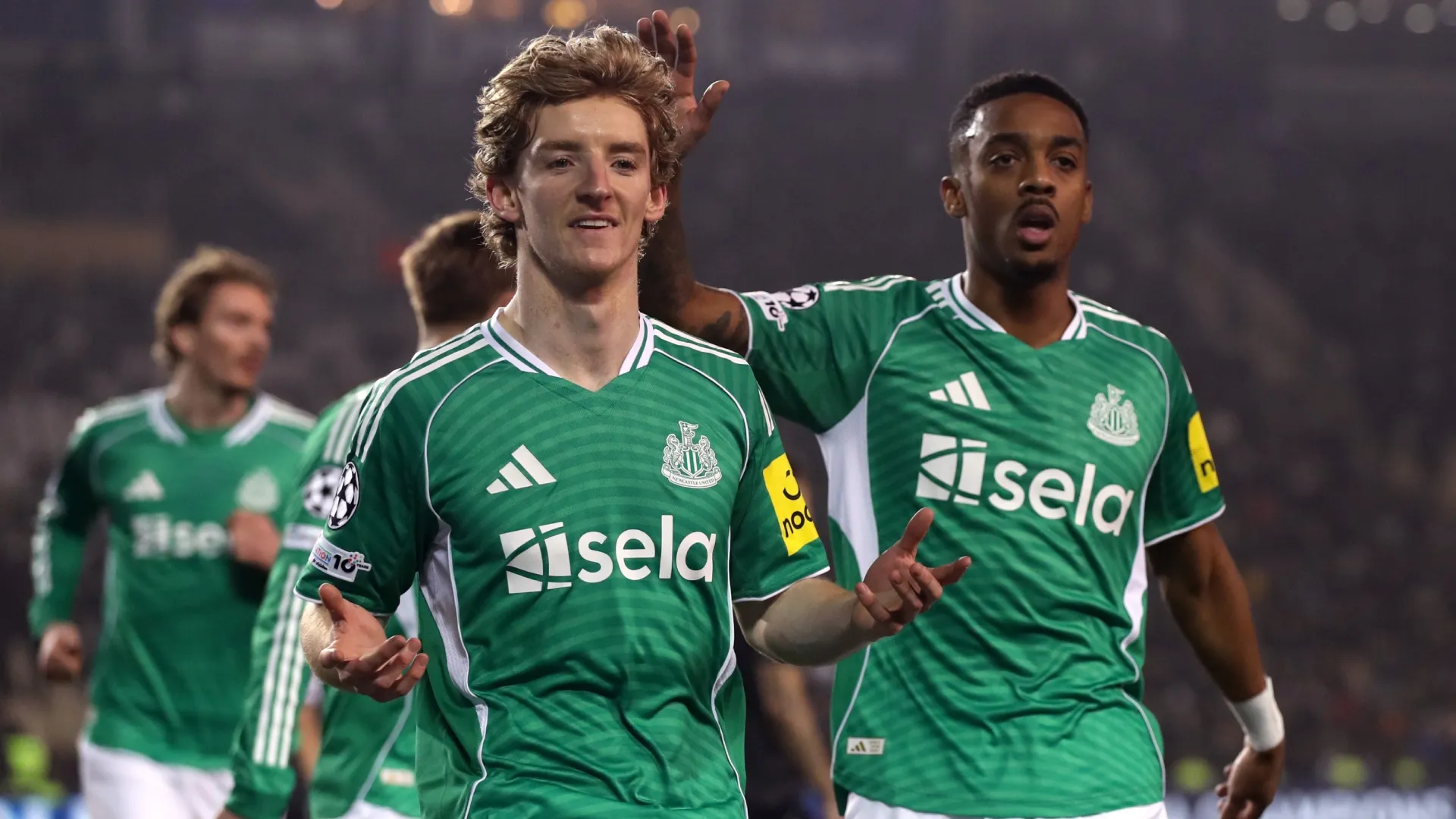 Anthony Gordon of Newcastle United celebrating.