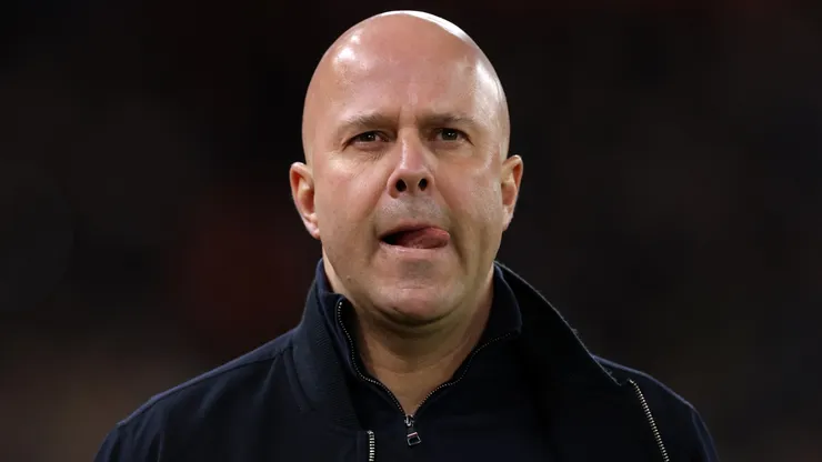 Arne Slot, Manager of Liverpool, during the Emirates FA Cup Fourth Round match.
